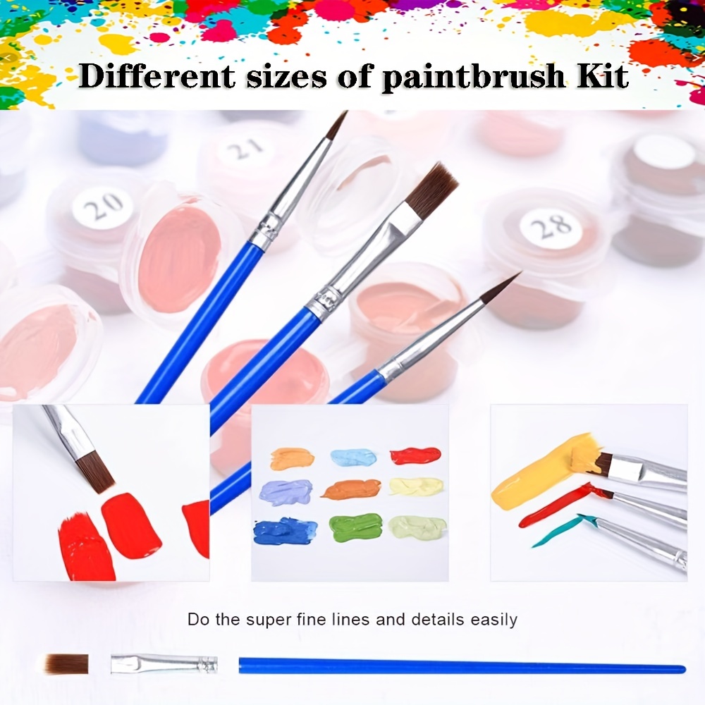 3 Pack Paint by Numbers for Kids Ages 8-12 Pre-Printed Acrylic Oil