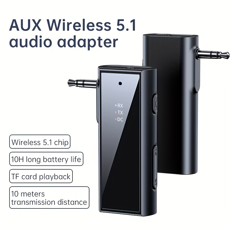 Bluetooth 5.1 Transmitter Audio Wireless Adapters 3.5mm Jack TV Stereo