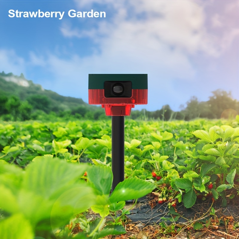 360° Motion Sensor Solar Animal Repeller Alarm, Built-in With Recording Function, Outdoor Wildlife Deterrent For Yard