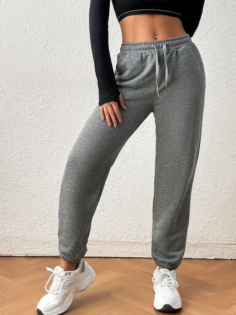 Comfortable Casual Sports Wide Leg Pants Solid Color - Temu
