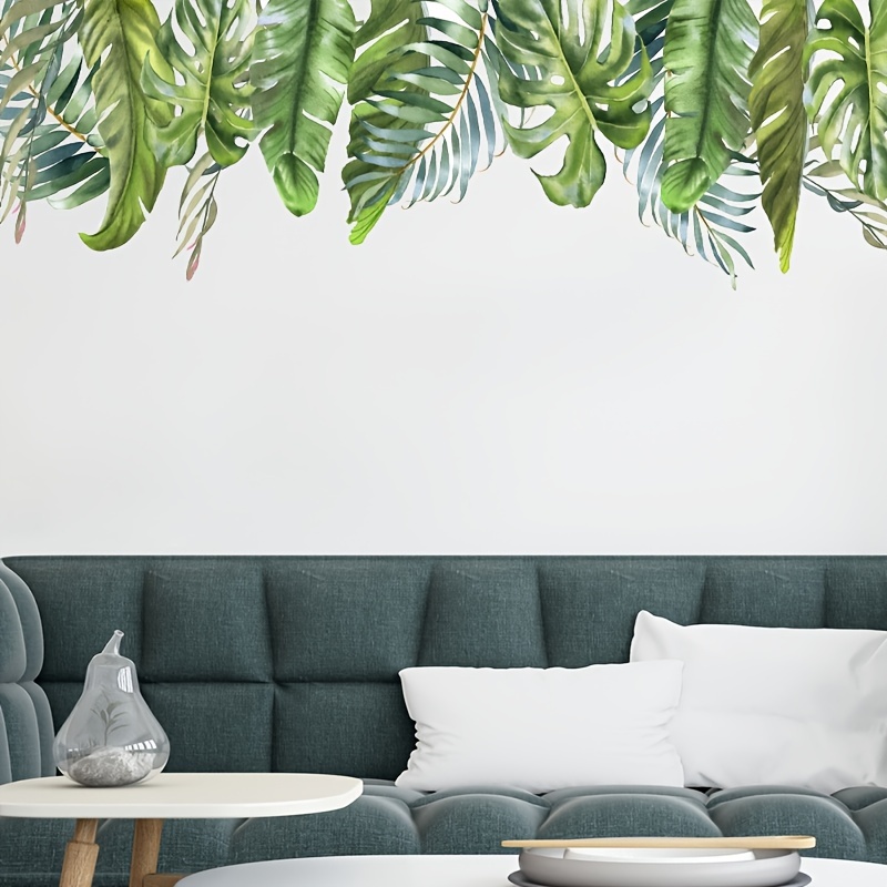 2 Feuilles Grand Sticker Mural Feuille Monstera Feuilles - Temu Belgium