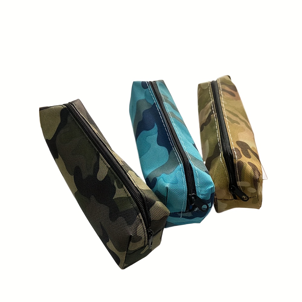 Pencil Pouch Camo Canvas Large Capacity Pencil Case - Temu