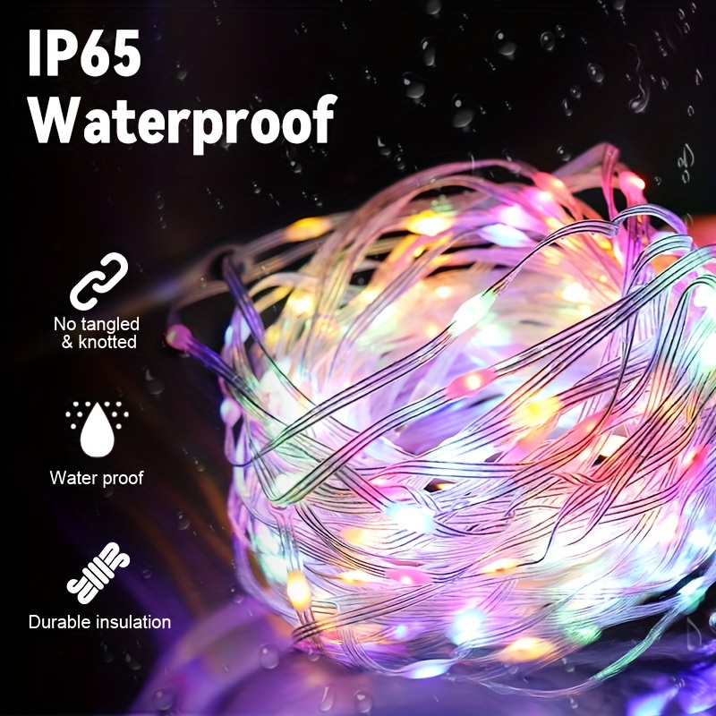 Intelligent Christmas Light, Rgb Ic, Color Changing Led Light With Remote  Control, Music Synchronization Fairy Tale Light With Multiple Flash Modes,  Plug-in Usb String Light With Timer, Christmas, Wedding, And Party  Decorations 