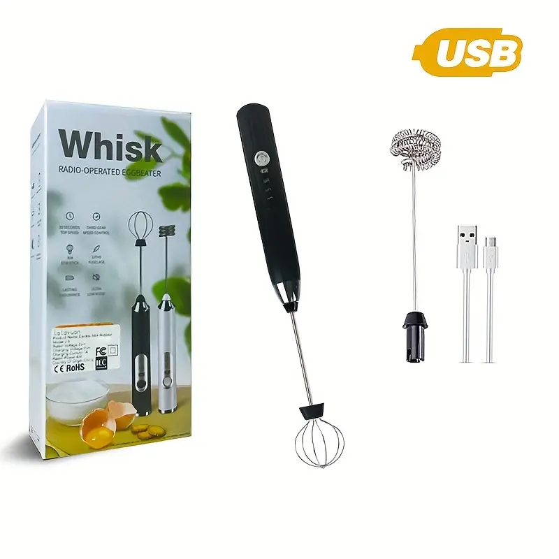 Usb Rechargeable Electric Milk Frother, Powerful Handheld Milk Frother,  Mini Milk Foamer, Coffee Stirrer, Stainless Steel Drink Mixer For Coffee,  Lattes, Cappuccino, Matcha, Hot Chocolate, Portable Foam Maker, Coffee  Maker - Temu