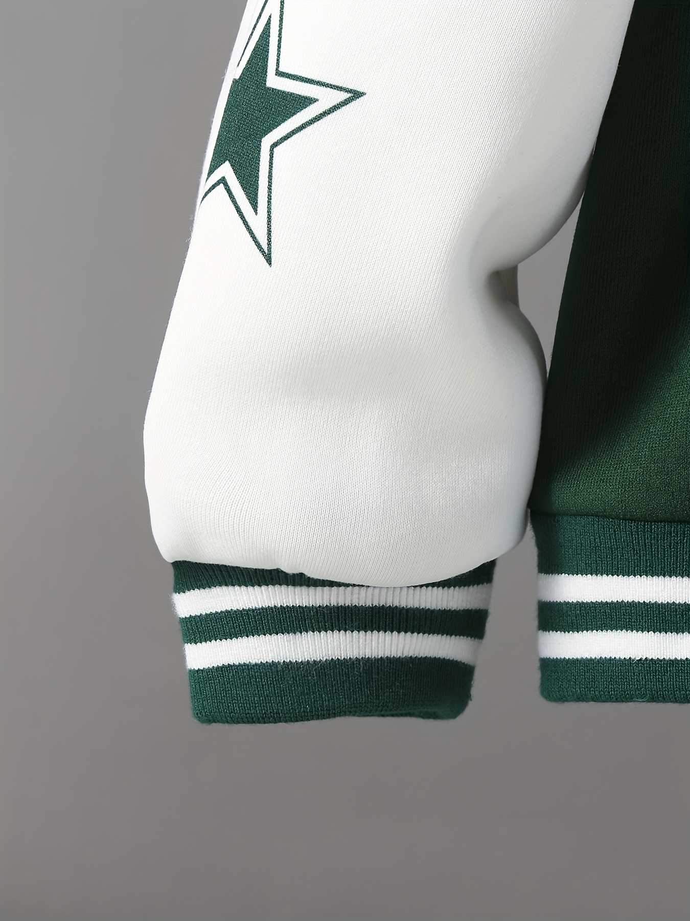 Boston Green White 25 Varsity Jacket