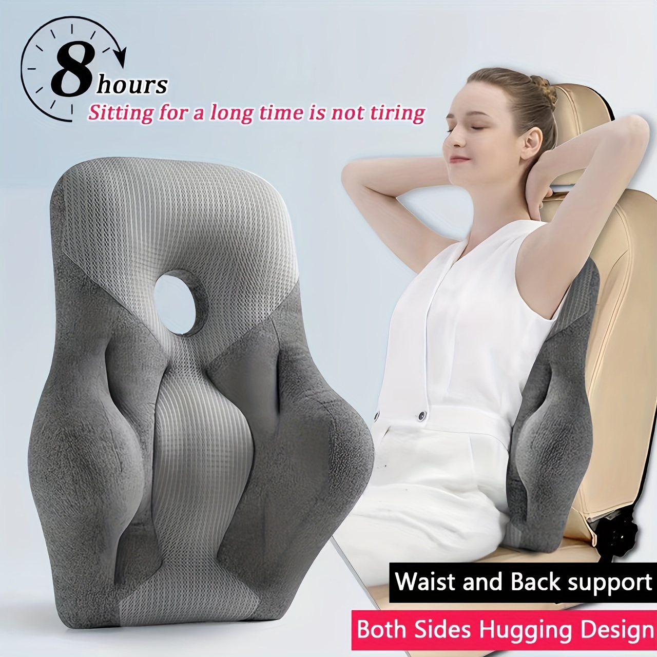 Universal Car Back Support Chair Massage Lumbar Support - Temu