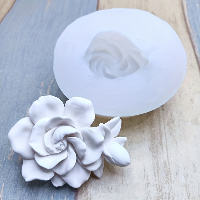 Flower shape Silicone Mold, Gardenia Flower Silicone Mold, DIY candle mold,  DIY Craft Mold For Decoration