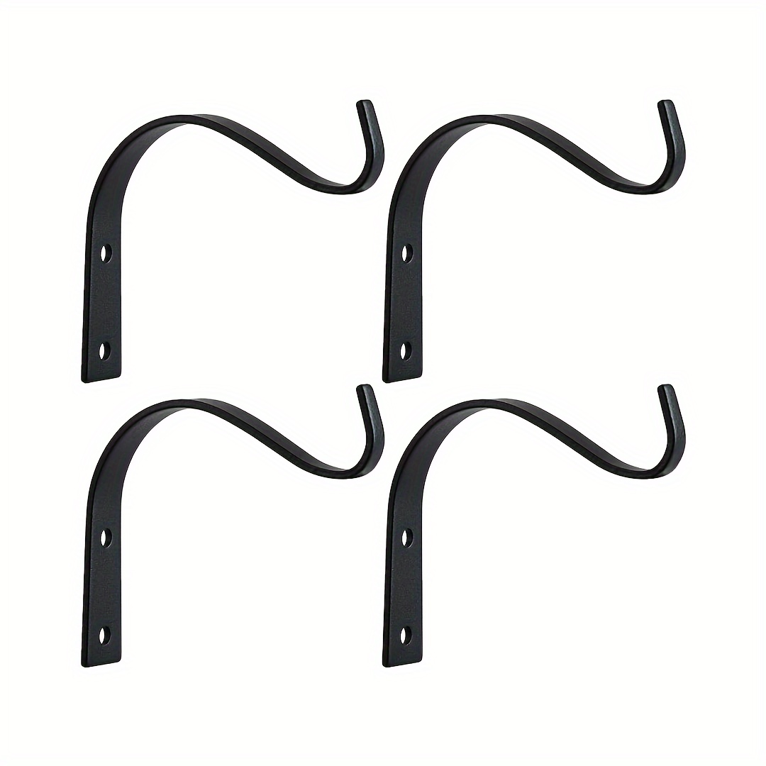 1pc Modern Simple Black Metal Wrought Iron Spray Painted