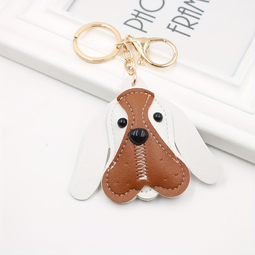 1pc Black Dog Keychain Cute Animal Key Ring Pendant Car Key Ornament Bag Accessories Pendant,Temu