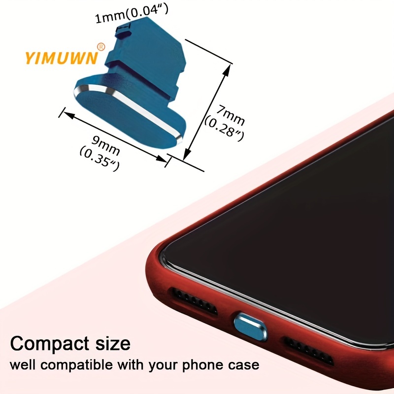 2 PCS Aluminum Alloy Anti Dust Plug For IPhone 13 12 Mini 11 Pro Max XS 8 Plus IPad AirPods Apple Series Lightning Port Cover