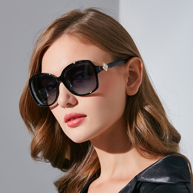 Gafas De Sol con montura grande para mujer, lentes De Sol De marca