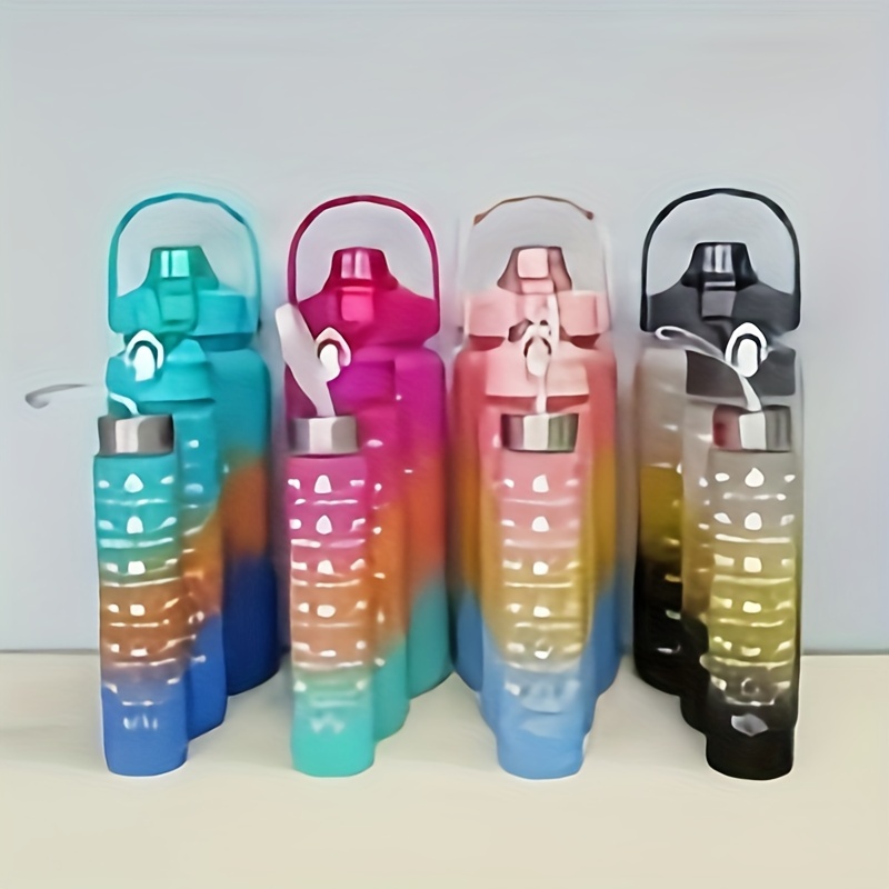 Sports Water Bottles With Push Button, & &, Motivational Water