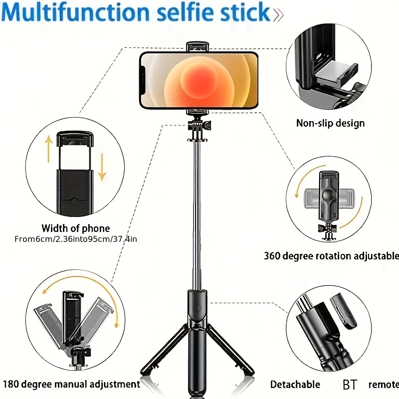 Trípode de palo selfie para teléfono de 37  soporte de - Temu