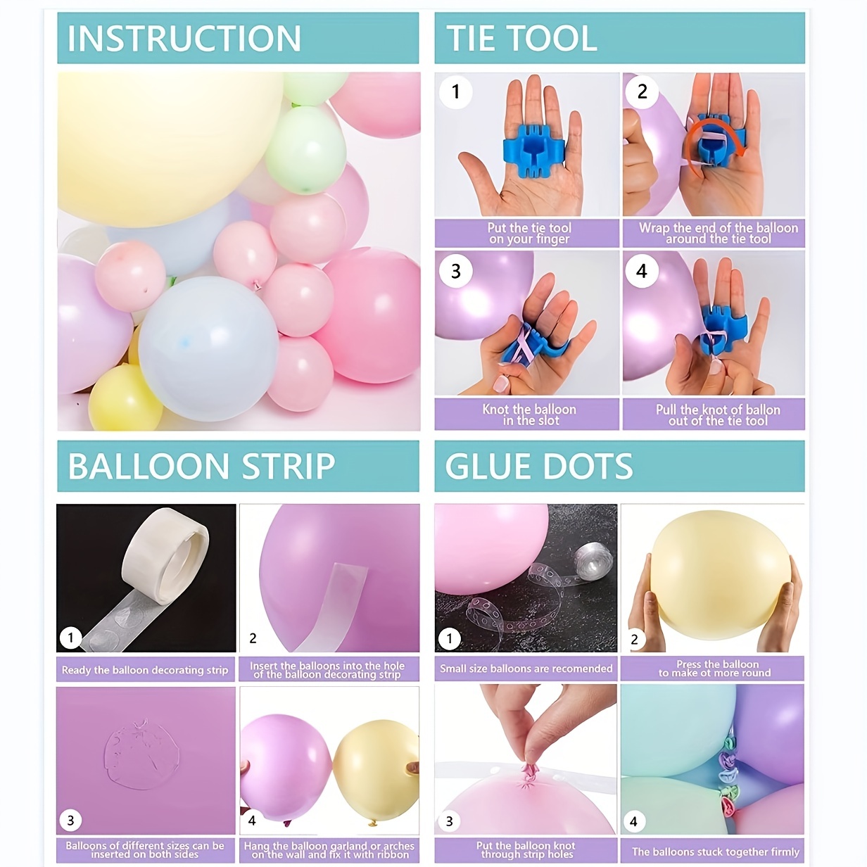 How To Tie Ribbon To Latex Balloons - 1 Easy Step! 