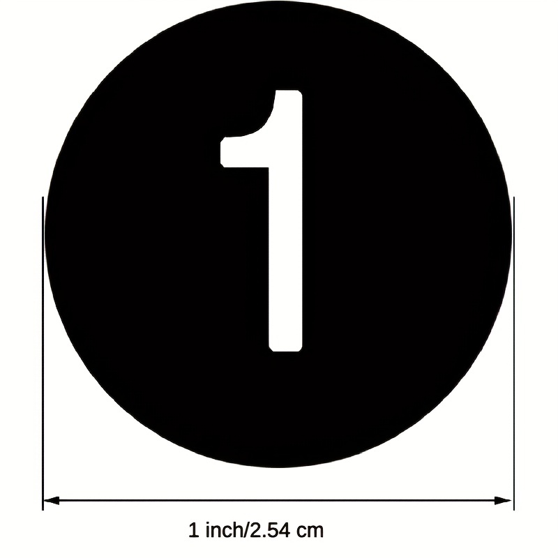 Vinyl Running Number Stickers Small Round Labels - Temu