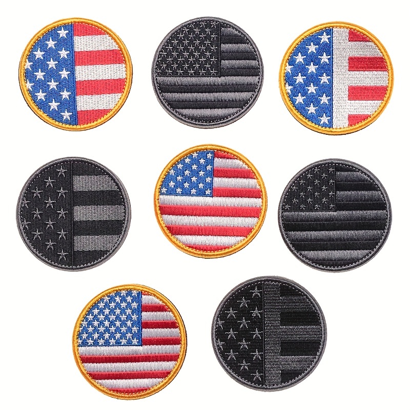 4PCS USA Flag Patch Self-Adhesive American Flag US United States