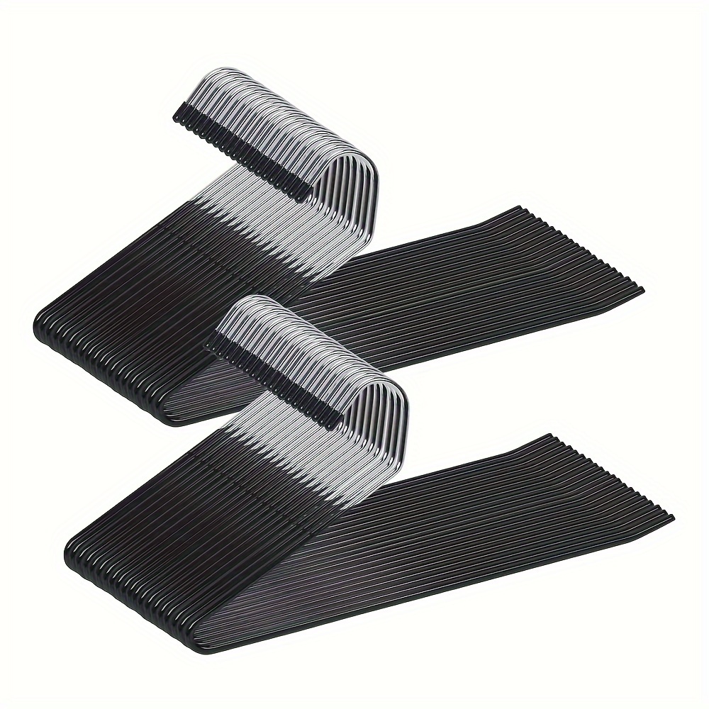 Pants Hangers Anti rust Chrome Black Metal Pant Hangers Non - Temu Ireland