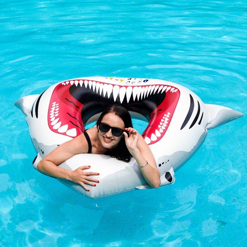 Giant Inflatable Shark Pool Float Kids Adults Fun Summer - Temu Australia