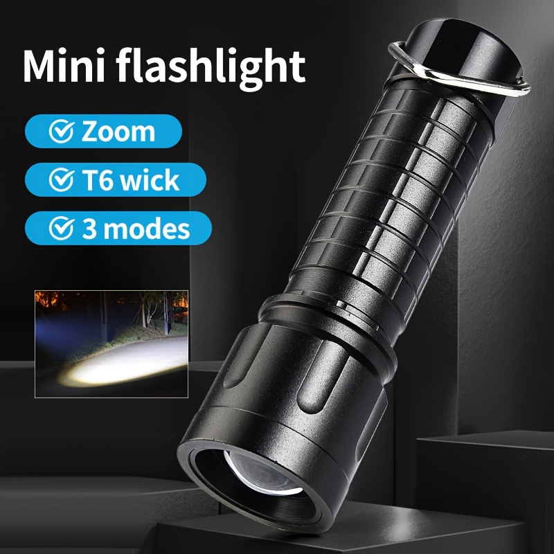 Linterna recargable por USB, mini linternas LED pequeñas y brillantes,  lúmenes altos, 5 modos, zoomable, luz de trabajo COB, el tamaño de los  regalos