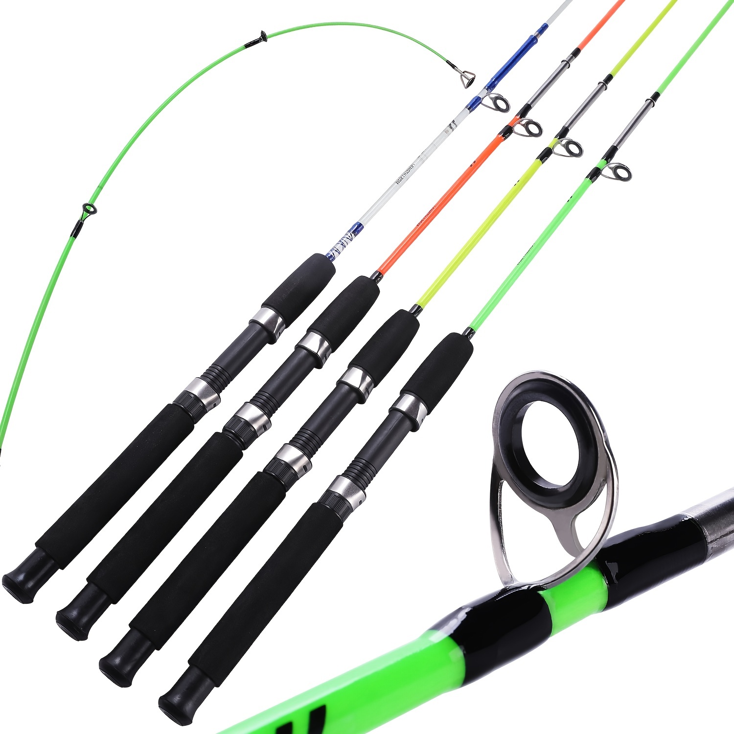 Ultra Light Spinning Fishing Rod Eva Handle Multi color Two - Temu