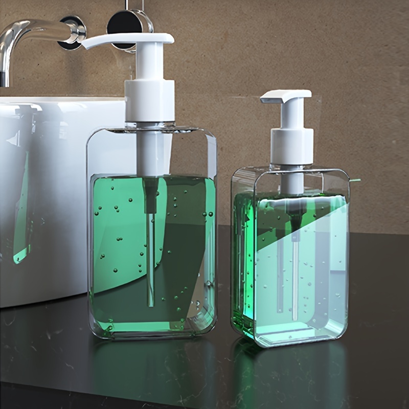 Bouteilles de distribution de shampooing et d'après-shampoing - 3 pièces  16.9oz / 500ml plastique vide rechargeable Pompe Lotion Bouteille Récipient  Set, Bleu