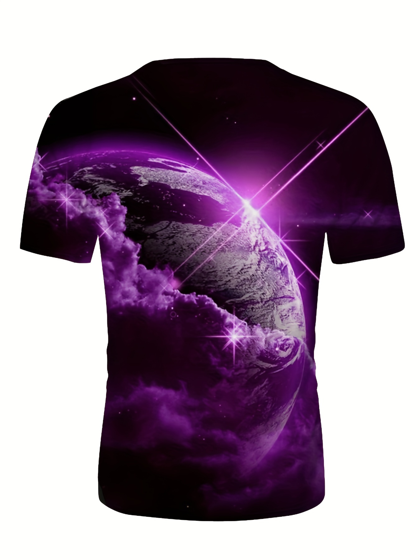 Men's Slim Fit T shirt Planet Graphic Print Tees Oversized - Temu
