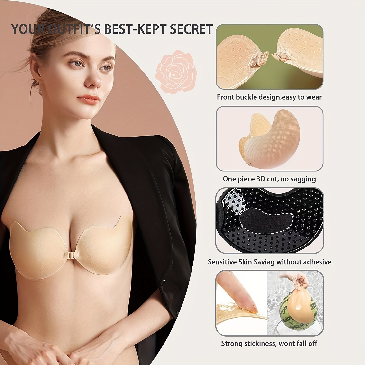 Breast Pad Women Silicone Invisible Breast Lift Up Bra Tape
