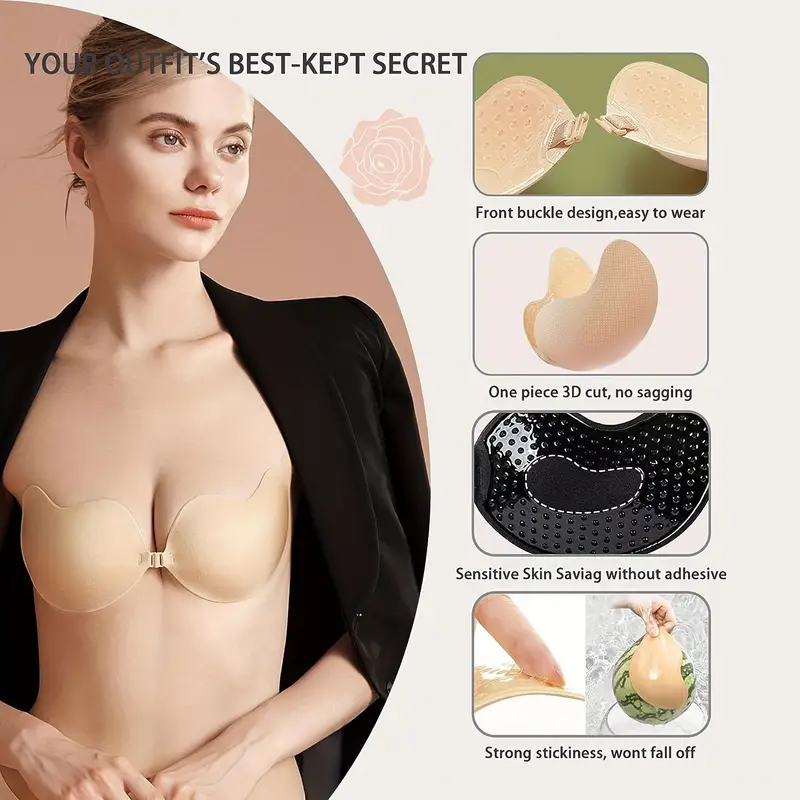 Mango Silicone Bra Nipple Cover Pads Chest Paste Sexy - Temu