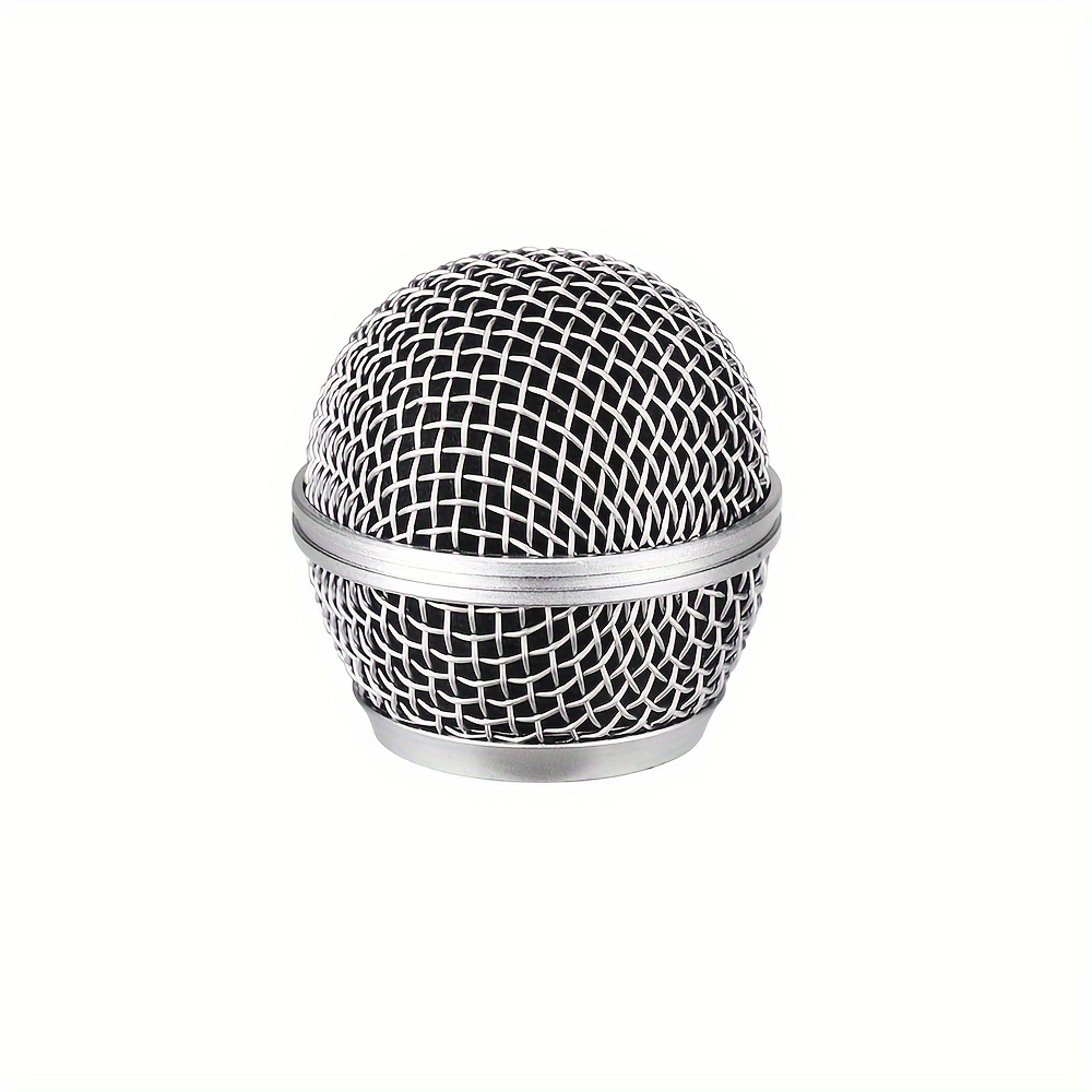 TEMU Sm58 Beta87 Wire Handheld Microphone Metal Mesh Head Microphone Additions Microphone Replacement Head Handheld Microphone Mesh Head For 58a