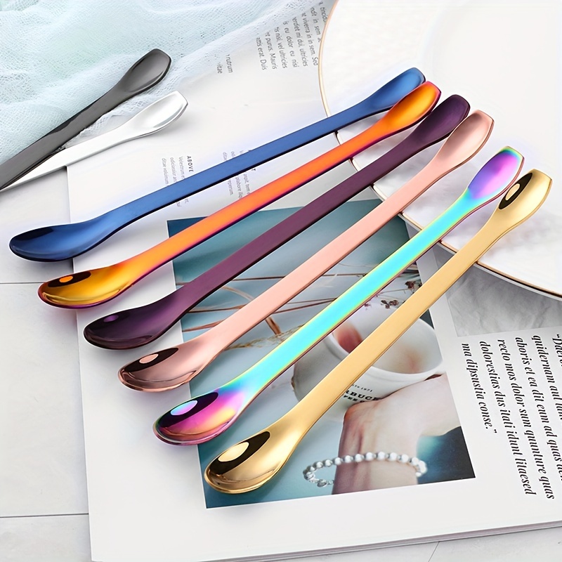 Durable Stainless Steel Square Head Spoon For Sweet And - Temu