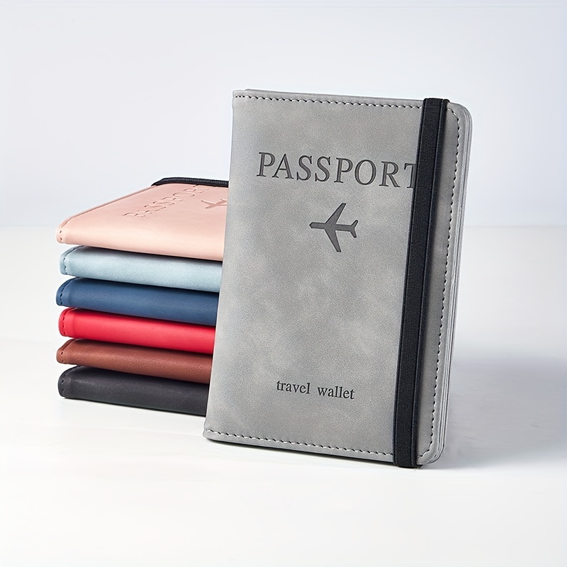 Porta passaporto in pelle Pu Mappa del mondo Thin Slim Portafoglio