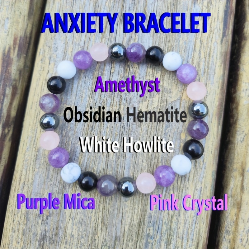 Natural Crystals Healing Stones Bracelets Handmade Beads Depression Anti  Anxiety Stress Relief Meditation Yoga Gifts for