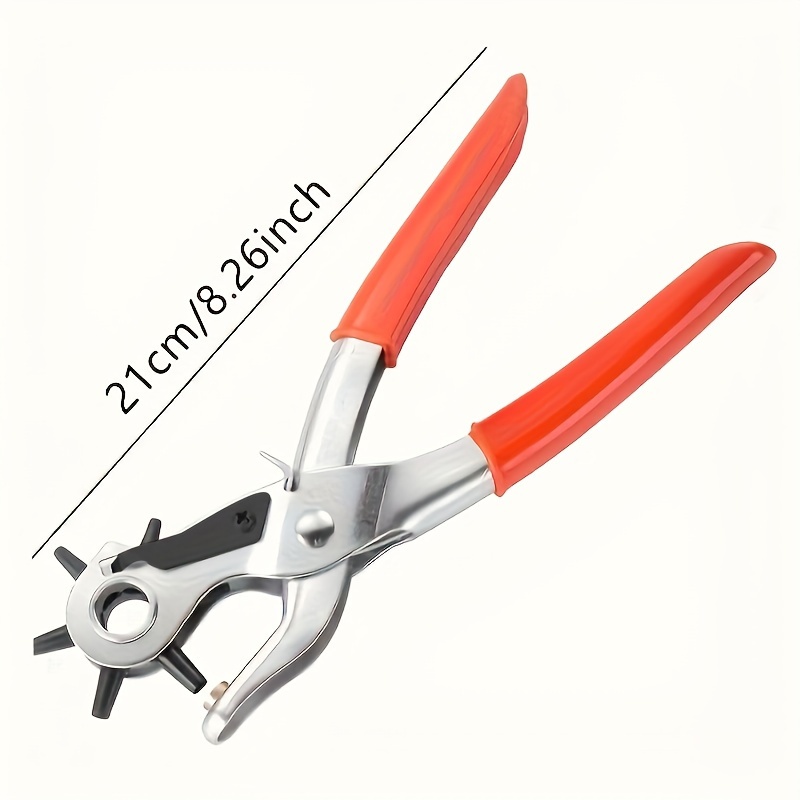 1pc Leather Hole Punch Tool Stainless Steel Belt Hole Puncher With 6 Holes  Adjustable Hole Punch Tool Pliers With Limiter Handheld Leather Punch Tool