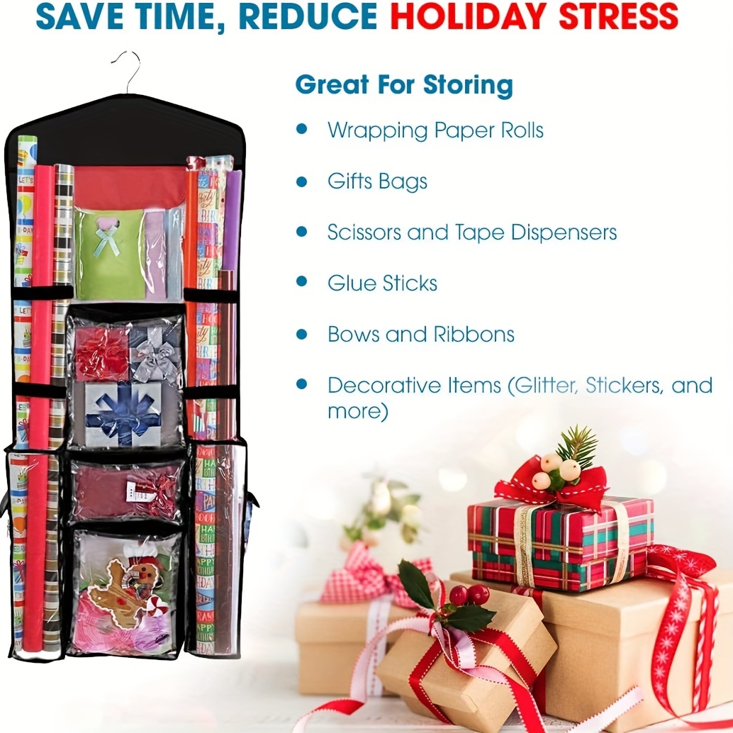 Gift Bag Organizer - Storage for Gift Bags, Bows, Ribbon and More