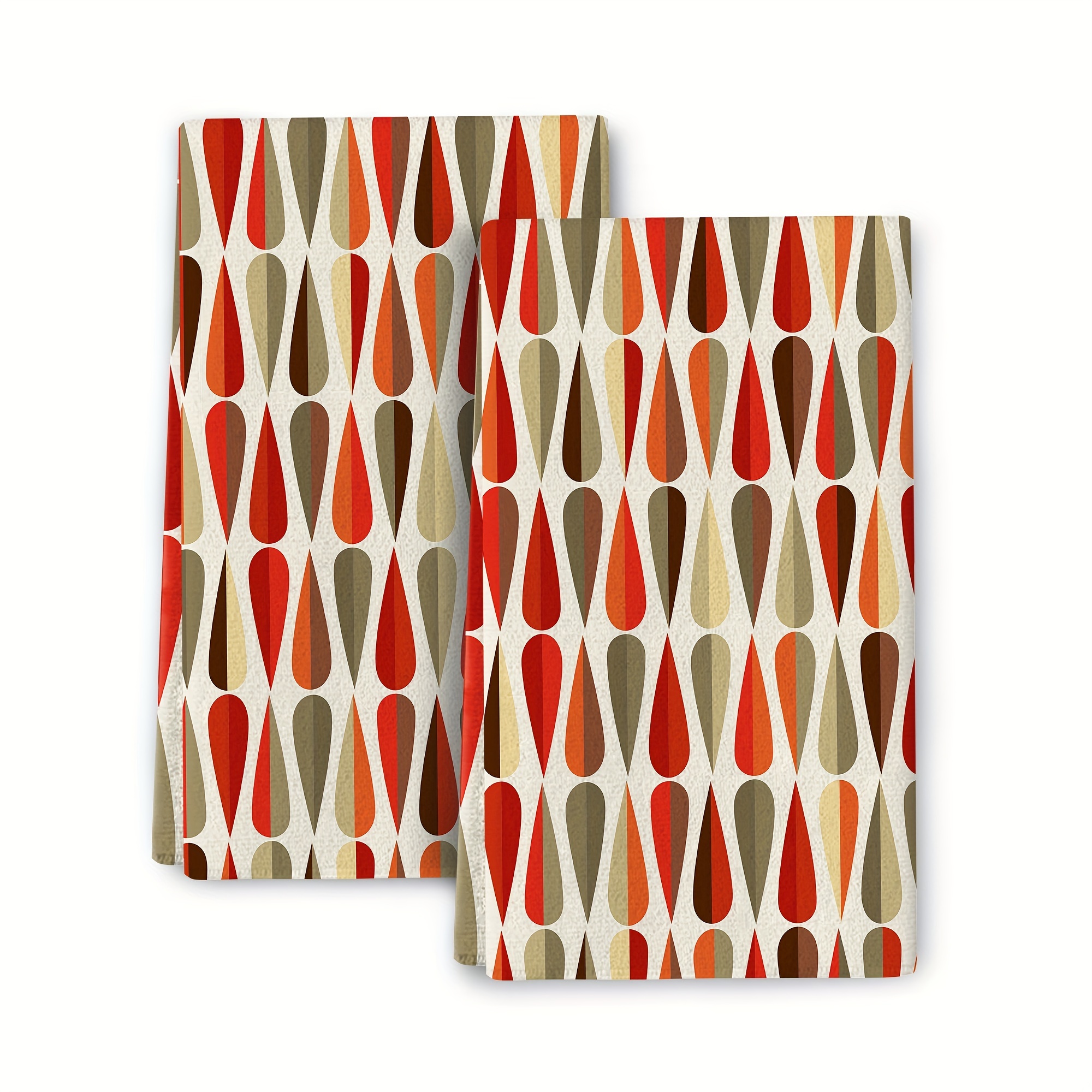 Soft And Absorbent Polyester Dish Cloths For Mid Century Modern Kitchen -  Retro Geometry Design - Perfect For Cleaning And Drying Dishes - Temu