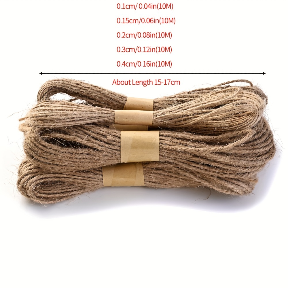 New 50/100M Natural Brown Jute Hemp Rope Twine String Cord Shank Craft  Making DIY 1mm, 2mm, 3mm, 4mm