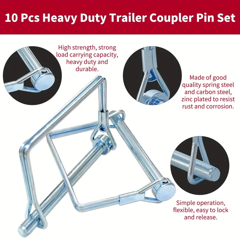 Perni Di Bloccaggio A Filo 1/4'' - Confezione Da 10, Acciaio Carbonio - Foto 9