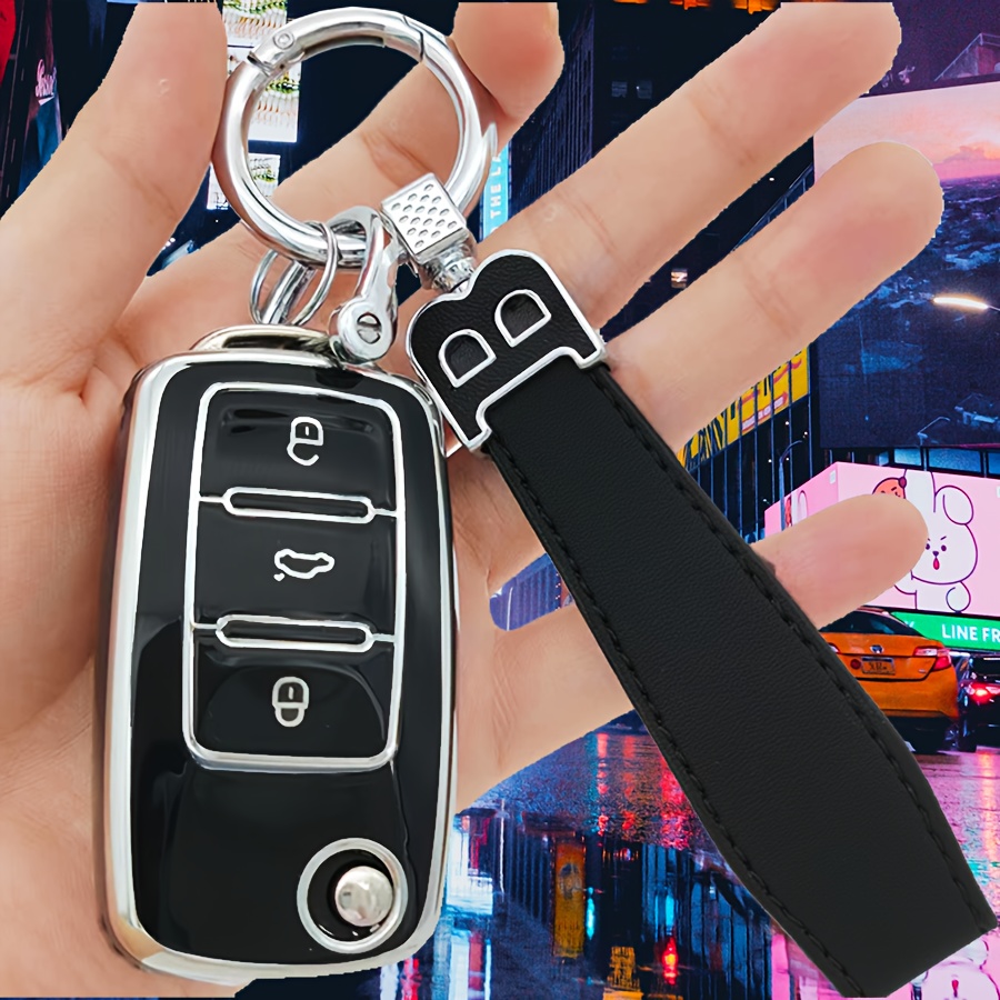 Key Fob Cover Case With Keychain For 2014-2018 Sierra 2015-2018
