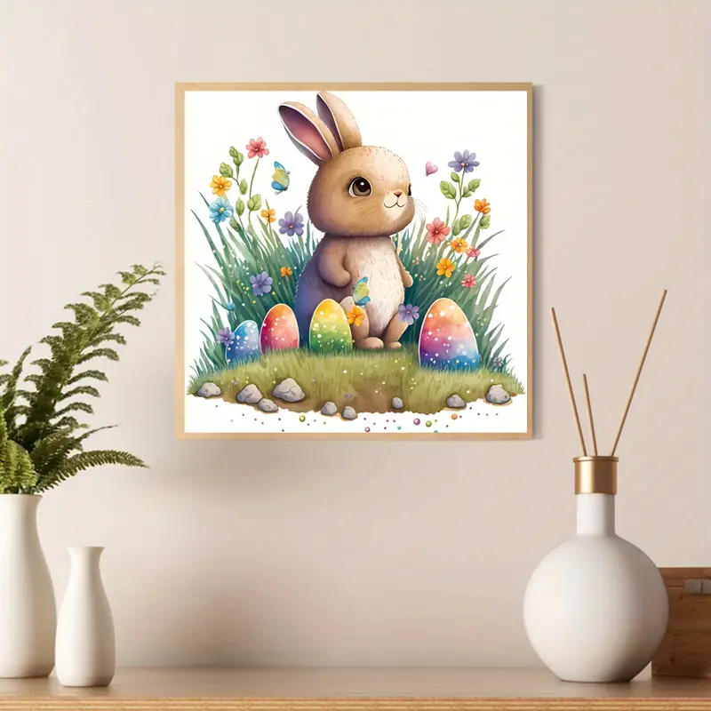 Diamond Painting Decoration Set, DIY Easter Bunny Egg Diamond Painting  Suitable For Adult Beginners, Complete Artificial Diamond Art Painting Oil  Clot