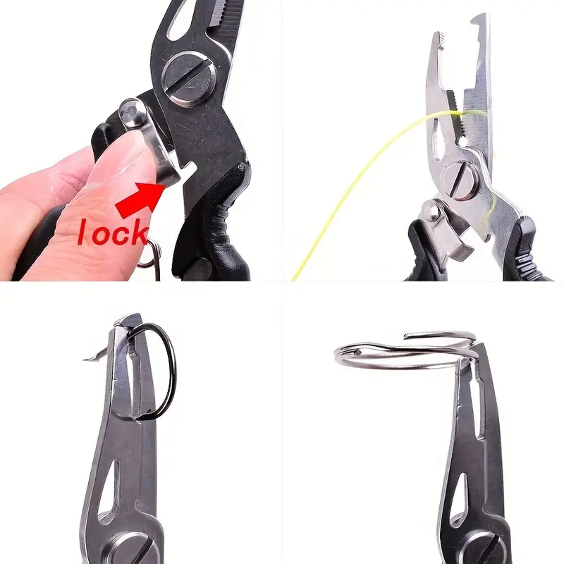 Stainless Steel Saltwater Fishing Pliers Hook Remover Coiled