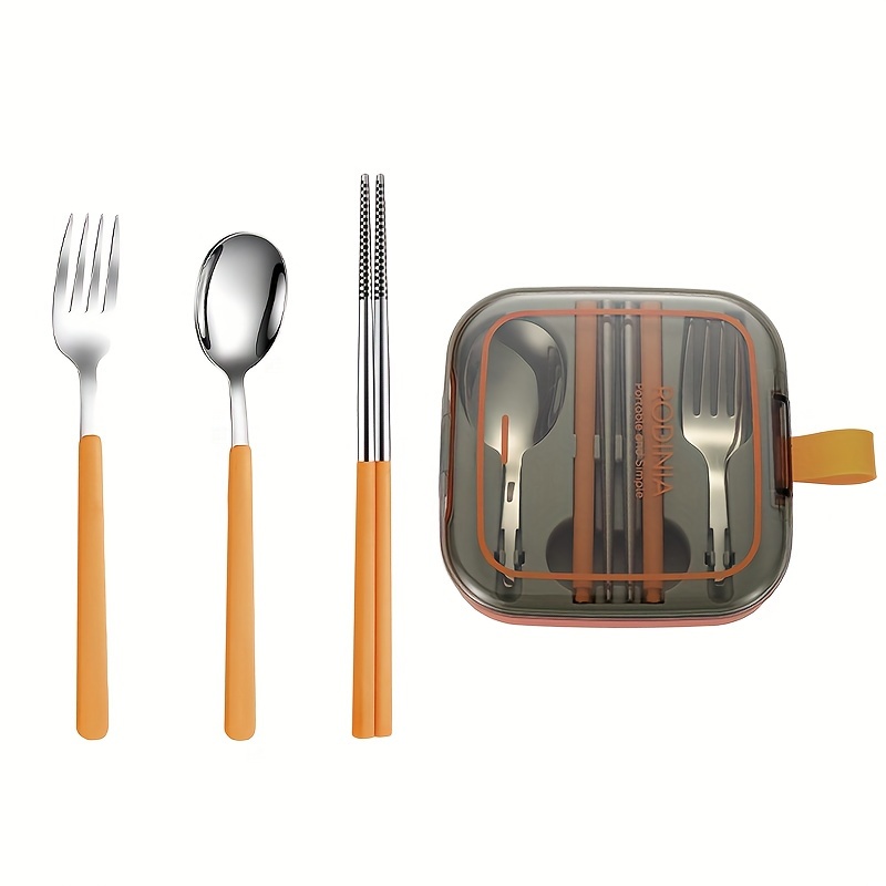 304 Stainless Steel Folding Portable Tableware Outdoor - Temu