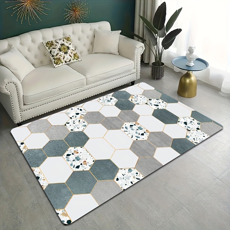 Living Room Carpet Floor Mats Area Rugs Modern Geometric - Temu