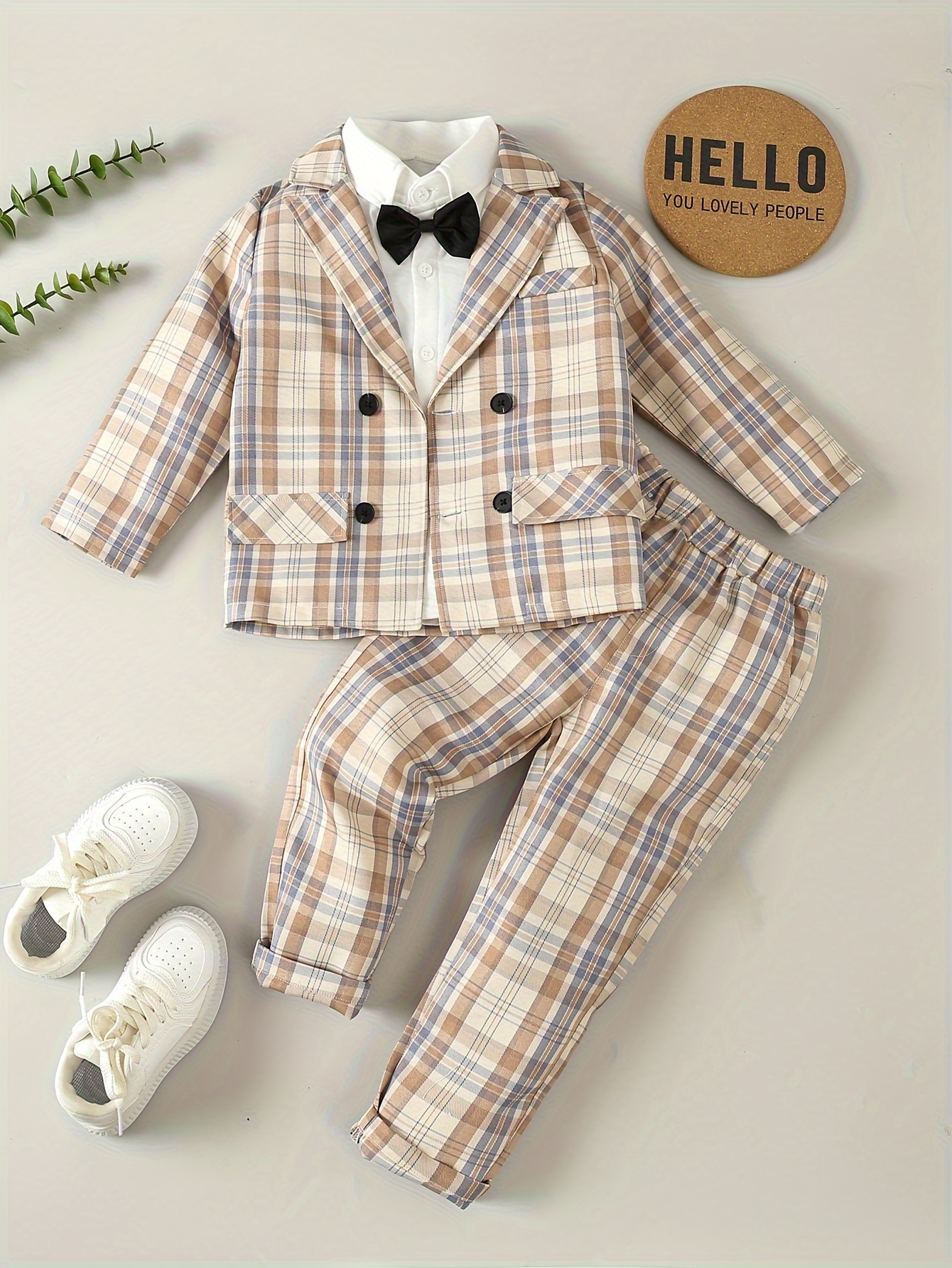 Conjunto de ropa de 3 piezas para bebé, traje de caballero para