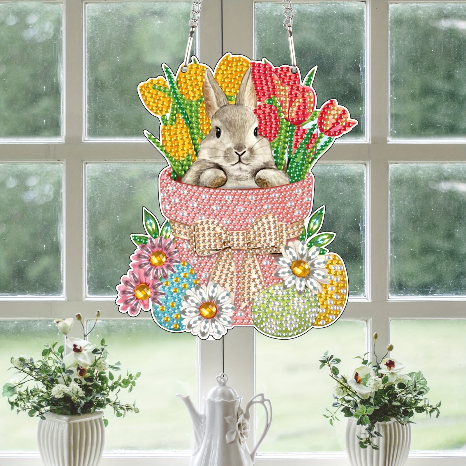 Diamond Painting Kits Hanging Pendant Bunny Beautiful - Temu