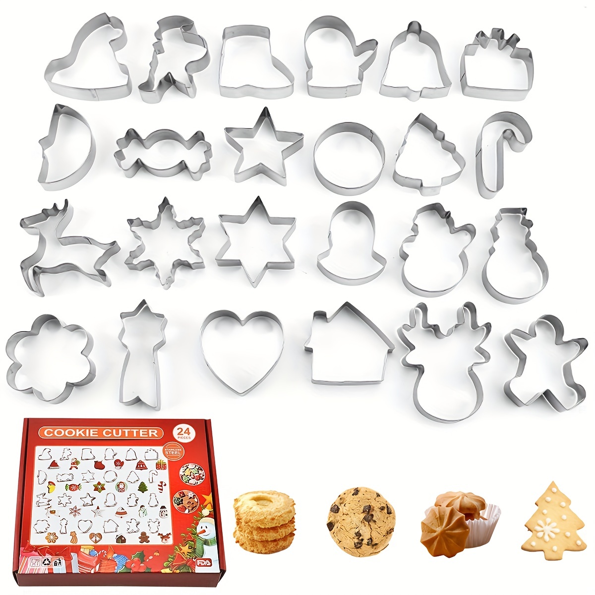 Christmas Cookie Cutters Stainless Steel Pastry Cutter Set - Temu