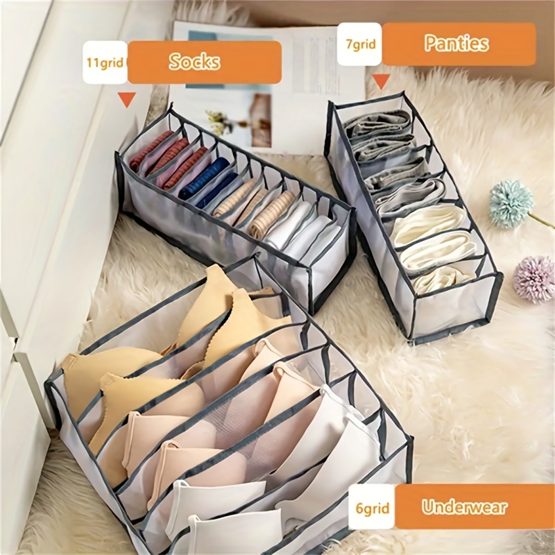 1pc Multi Grid Underwear Sock And Bra Storage Box For Organizing Your Home  And Bedroom - Sports & Outdoors - Temu
