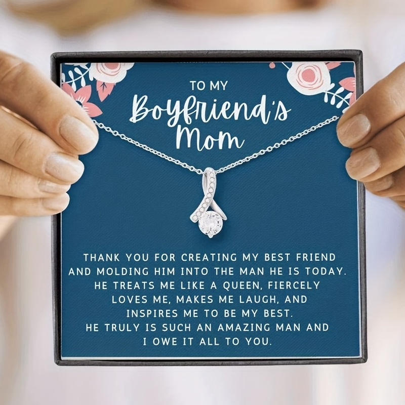  To My Boyfriends Mom Necklace, Gifts for My Boyfriends Mom,  Necklace For Boyfriends Mom, Boyfriend Mom Mothers Day Gift, Boyfriends Mom  Christmas Gifts From Girlfriend, To My Husbands Mom Necklace (A