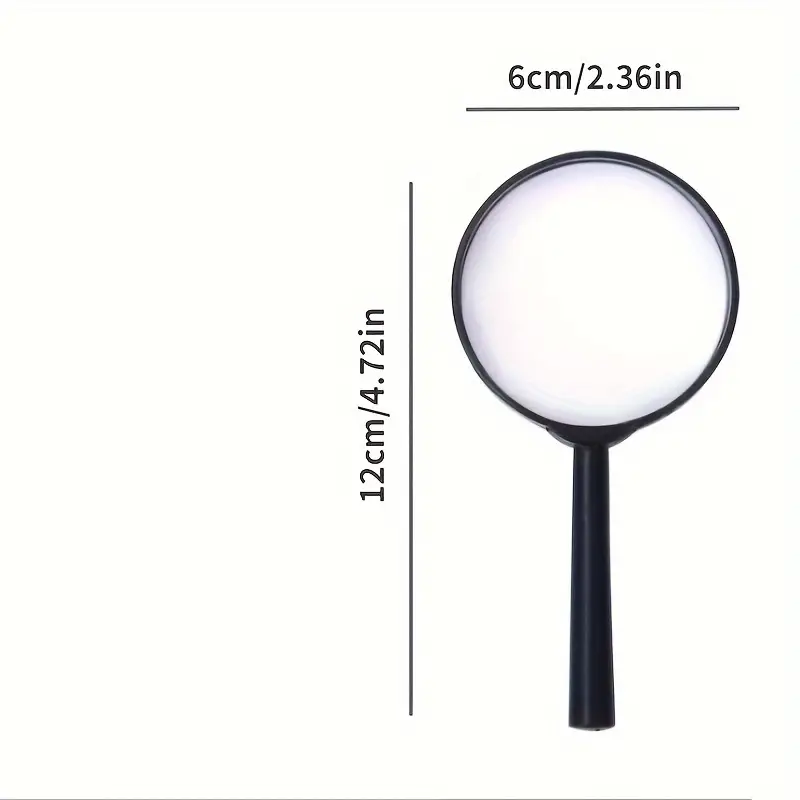 1pc Handheld Magnifying Lens With Non-Slip Soft Handle Suitable For Senior  Reading And Children Nature Exploring, Magnifying Glass