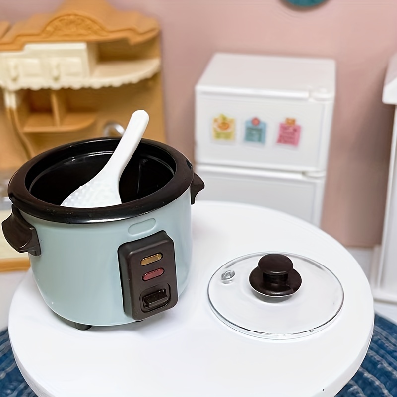 1/6 Scale Dollhouse Miniature Rice Cooker With Rice Spoon Kitchen