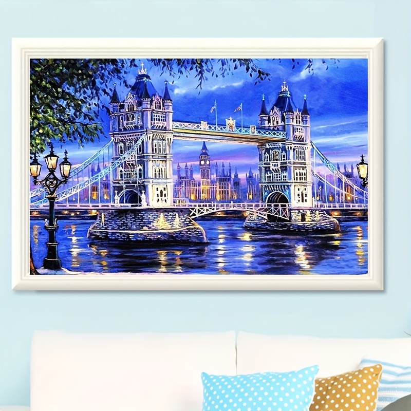 1set 5D Small Bridge Lake View Full Diamond Painting Kit, DIY Diamond  Painting Kit, Landscape Diamond Painting For Living Room Home Office  Decoration